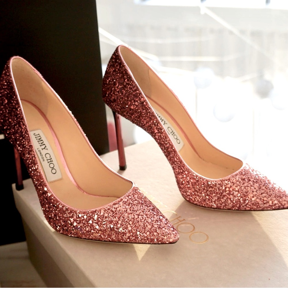 NWOT - Jimmy Choo Romy Pink Stiletto Heels Size 35.5 Authentic